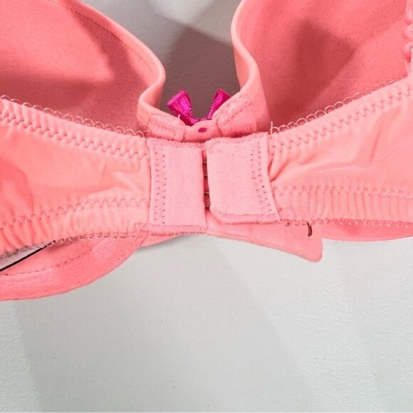 VICTORIA'S Secret Dream Angels Uplift Demi underwire push up coral bra 32D - Picture 5 of 8